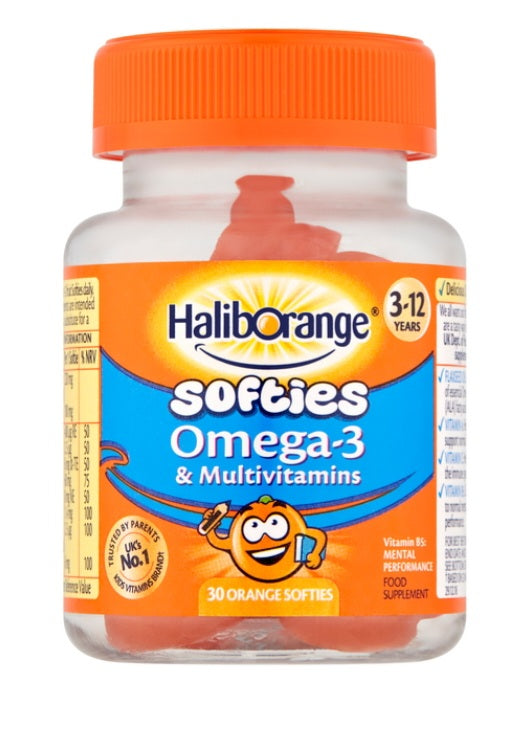 Haliborange Omega 3 & Multivitamin | Orange Flavour | 30 Softies