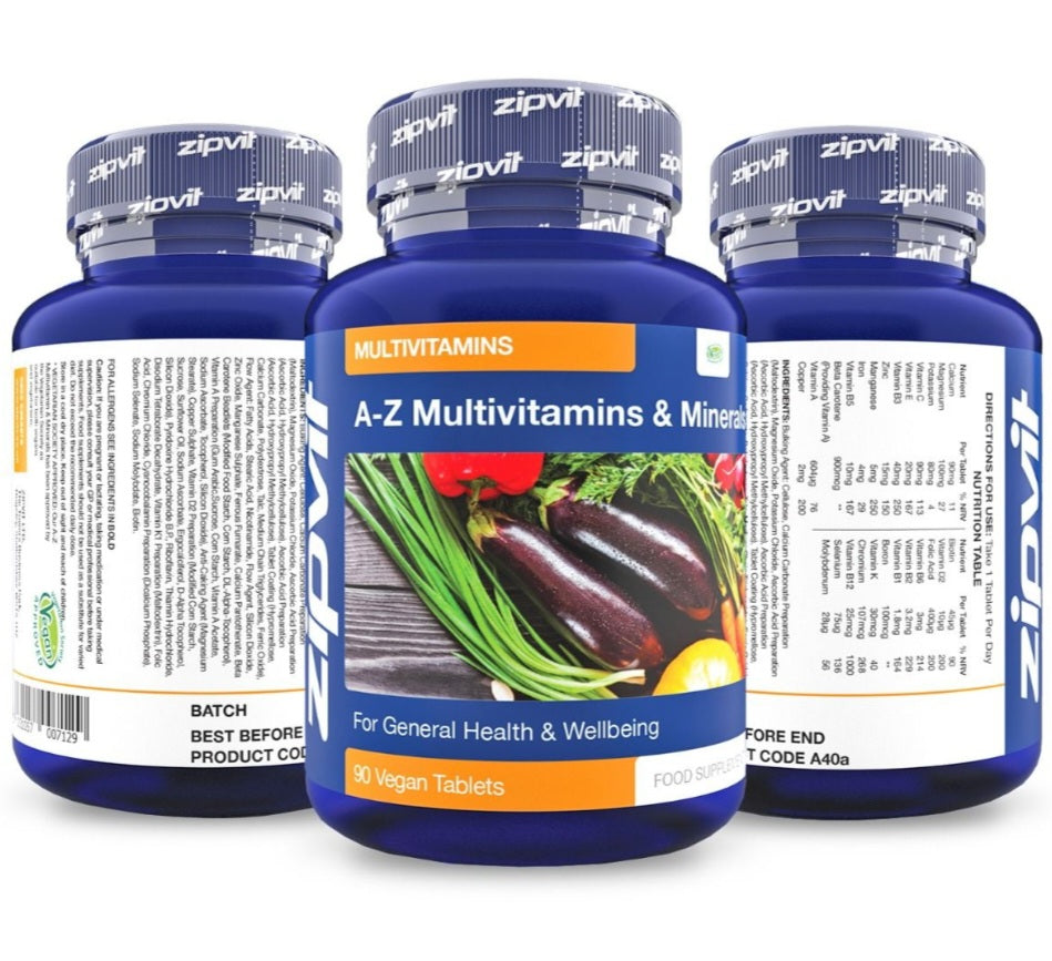 A-Z One Daily Multivitamins & Minerals, rear view